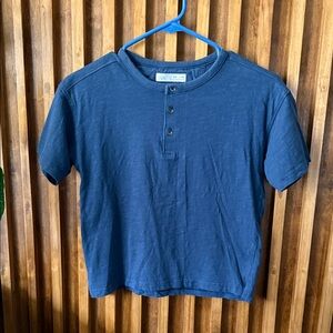 Zara Cotton Henley Basic Tee. Size 8-9 big boy